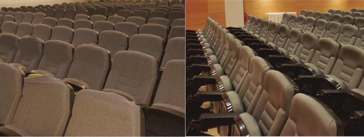 tapizados, retapizados de butacas para teatros, cines, auditorios, salas de actos... in situ, sin desmontar